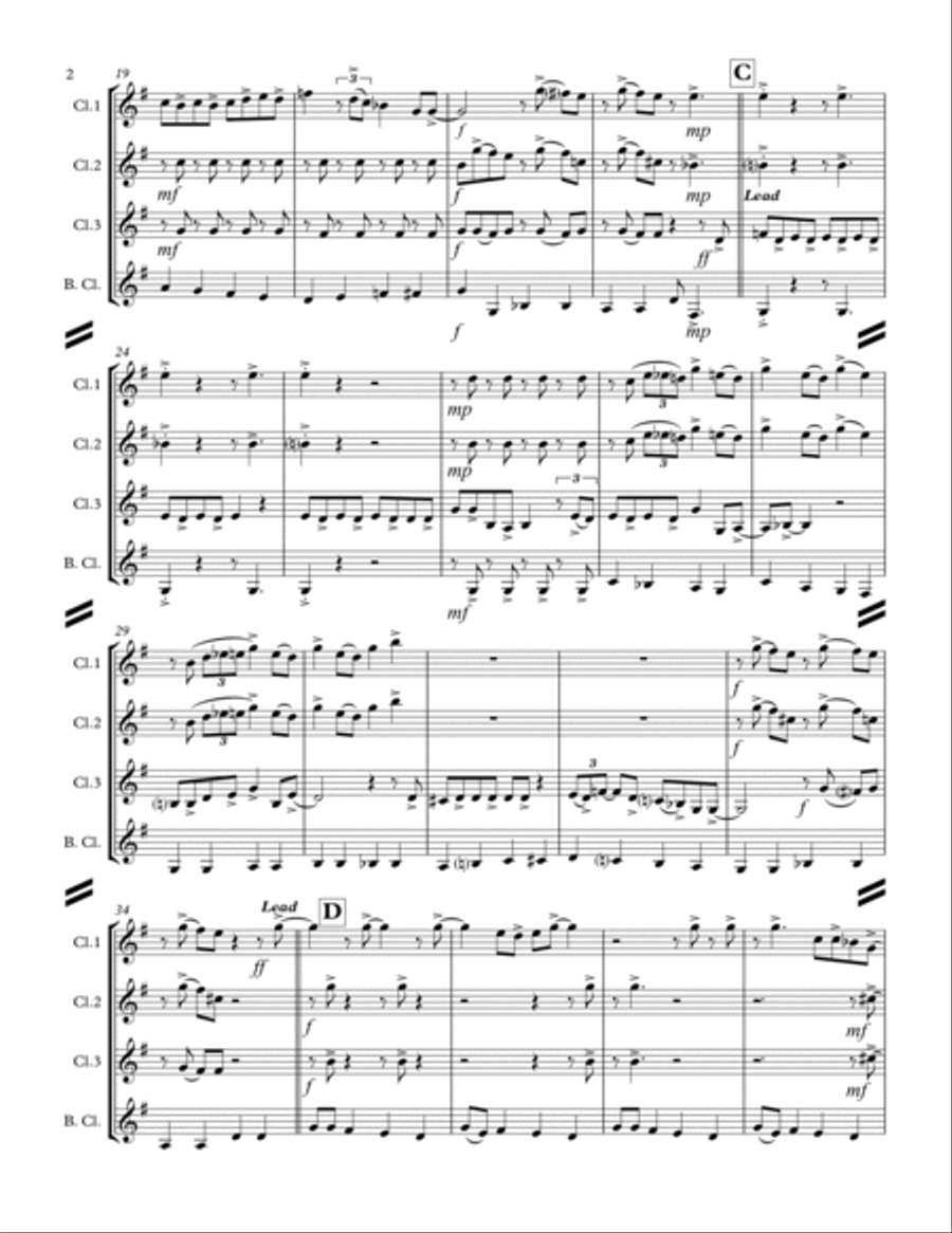 Boogie Woogie Santa Claus Woodwind Ensemble scores gallery preview page 3