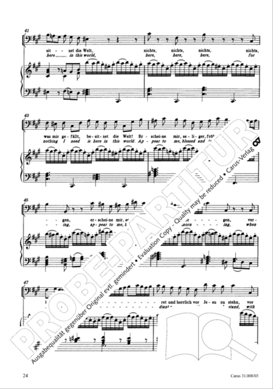 O my God, when shall I perish (Liebster Gott, wenn werd ich sterben) 4-Part scores gallery preview page 29