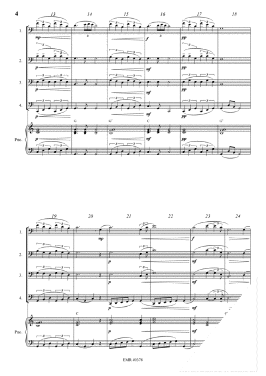 Il Silenzio Trombone Quartet scores gallery preview page 4