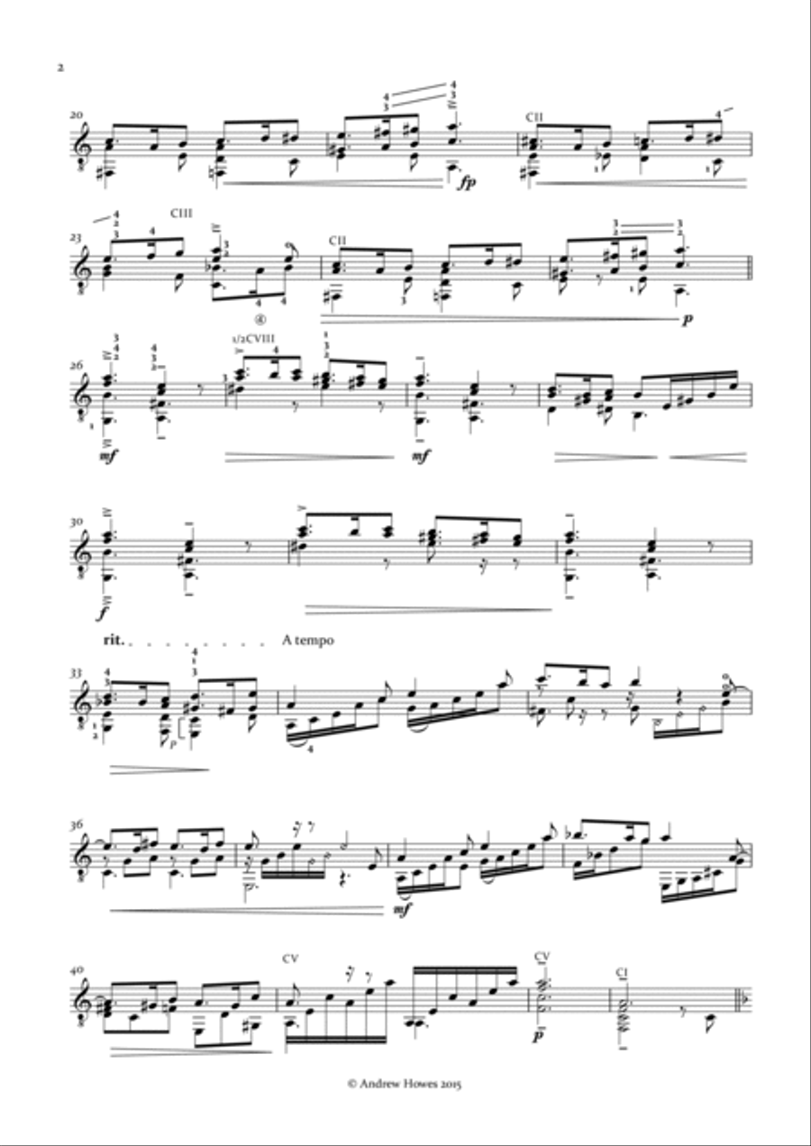 Fauré Sicilienne - Classical Guitar Fauré Sicilienne - Classical Guitar Acoustic Guitar scores gallery preview page 2