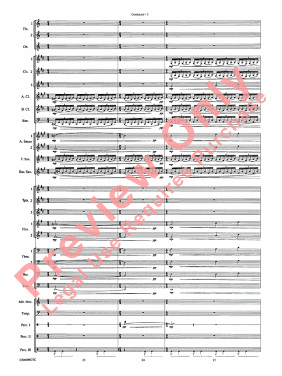 The Perfect Storm (from the Warner Bros. Motion Picture) Concert Band scores gallery preview page 8