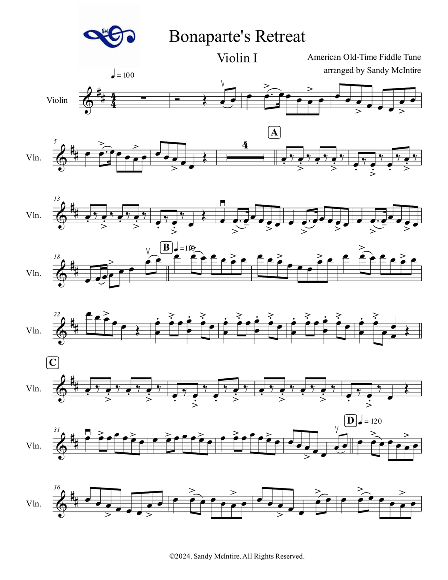 Bonaparte's Retreat String Trio scores gallery preview page 6