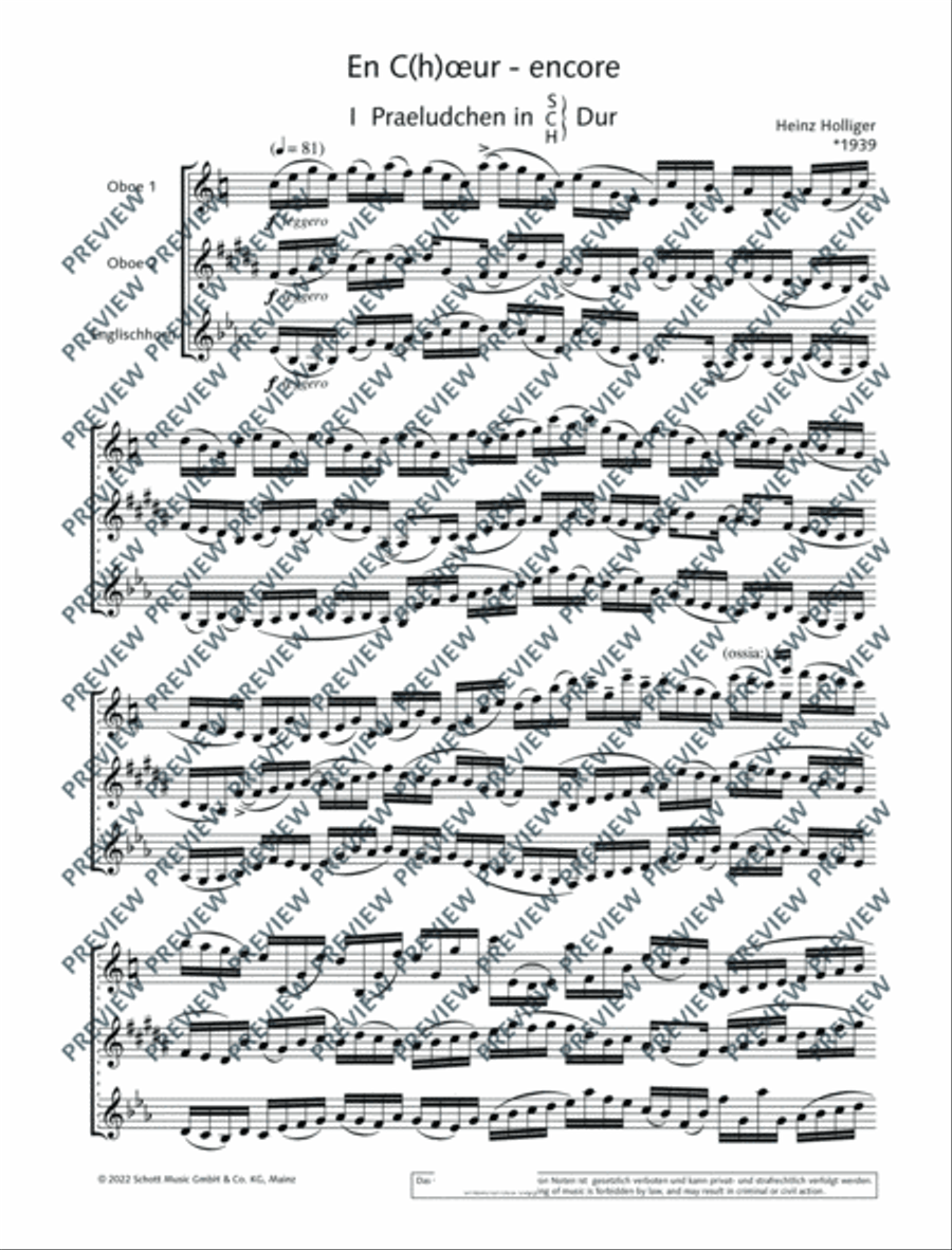 En c(h)œur - encore (Prélude, Fuguette et Hymne à la ronde) English Horn scores gallery preview page 13