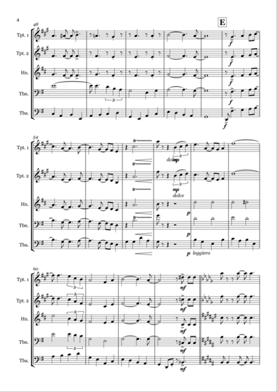 Beyond The Sea Beyond The Sea Brass Quintet scores gallery preview page 4