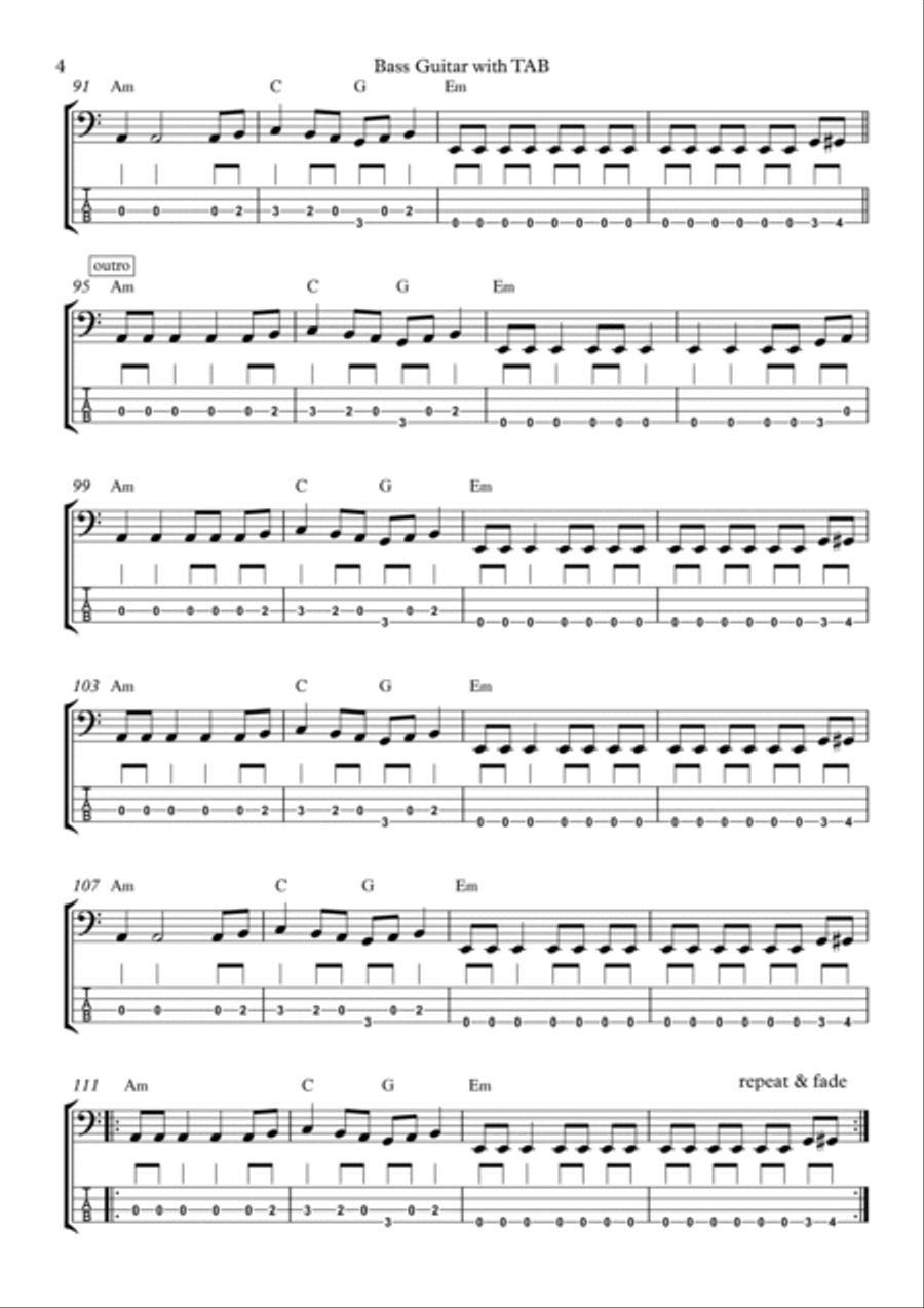 The Chain Guitar Tablature scores gallery preview page 4