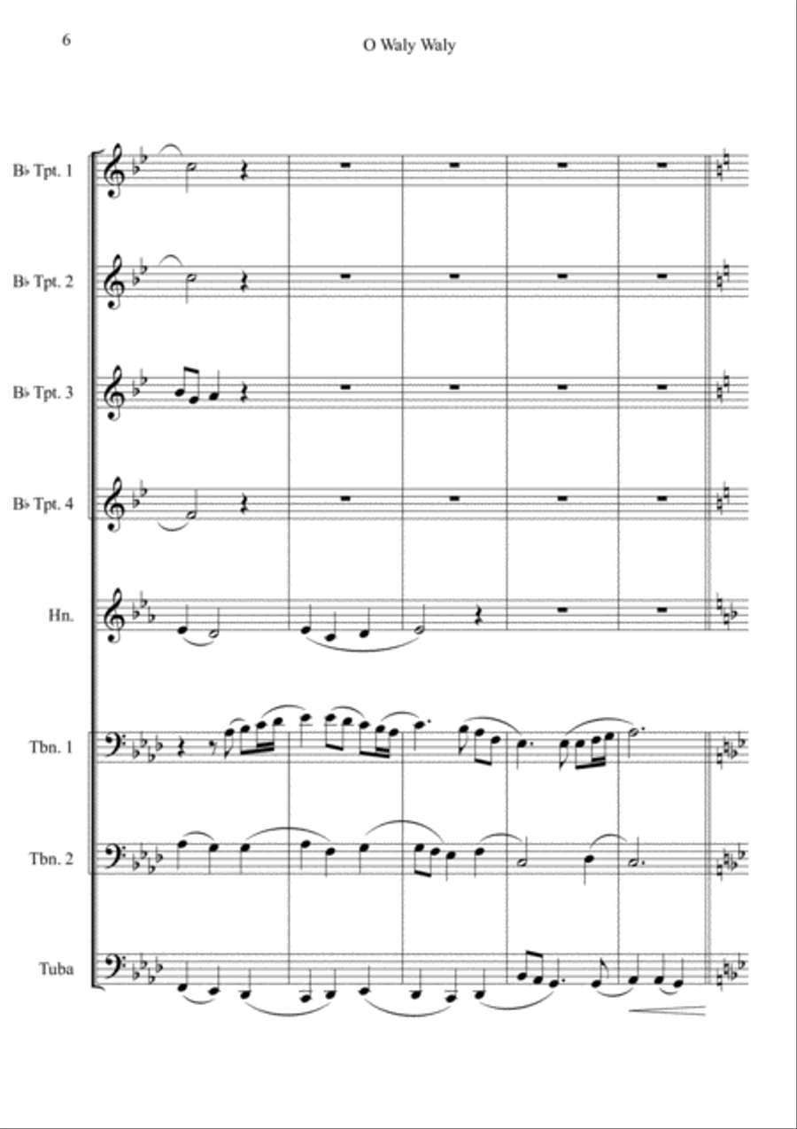 O Waly Waly Brass Ensemble scores gallery preview page 6