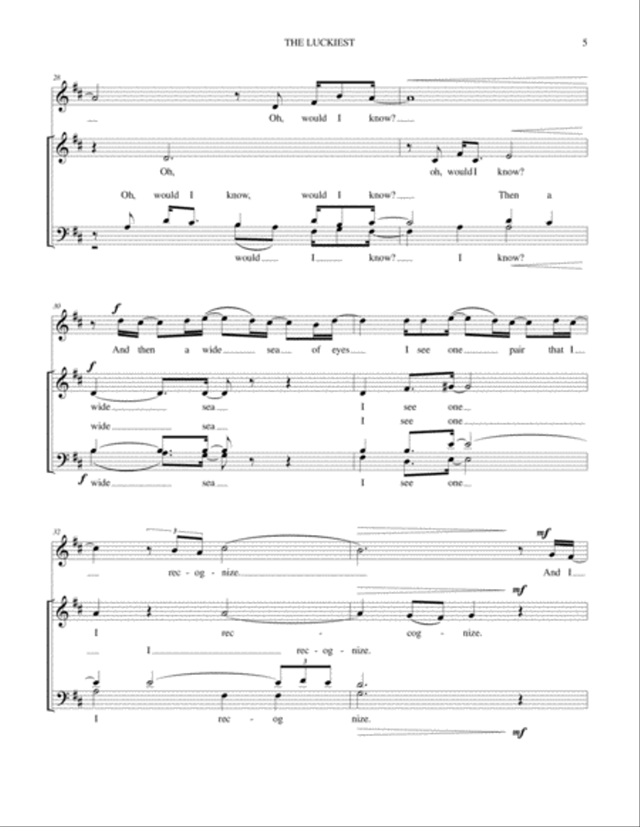 The Luckiest 4-Part scores gallery preview page 5