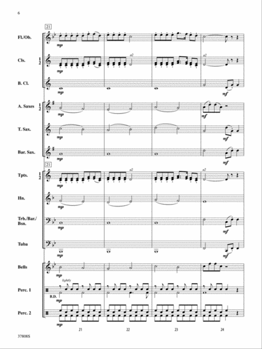 Old-Fashioned Sleigh Ride: Score Concert Band scores gallery preview page 6