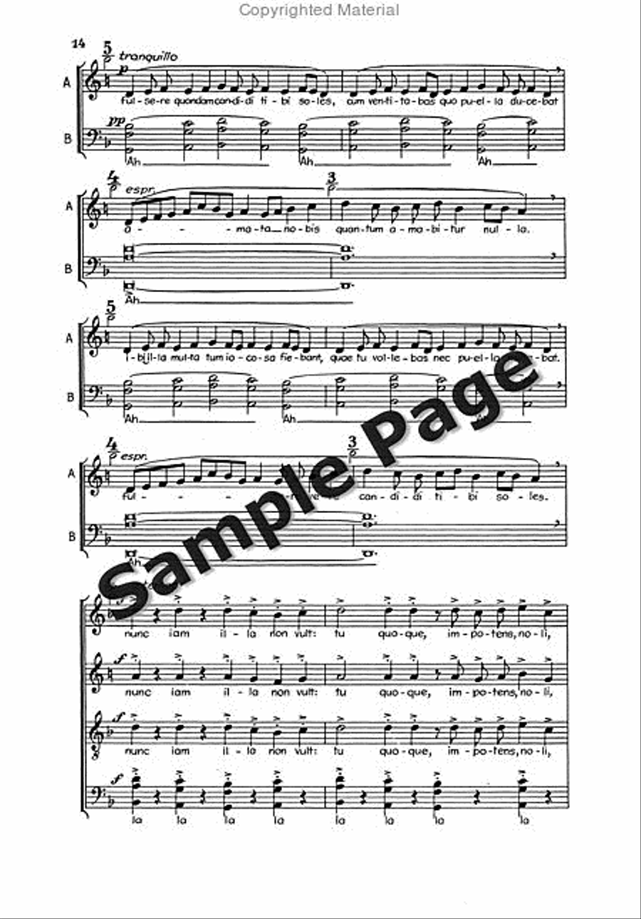 4 A Cappella Choruses 4-Part scores gallery preview page 14