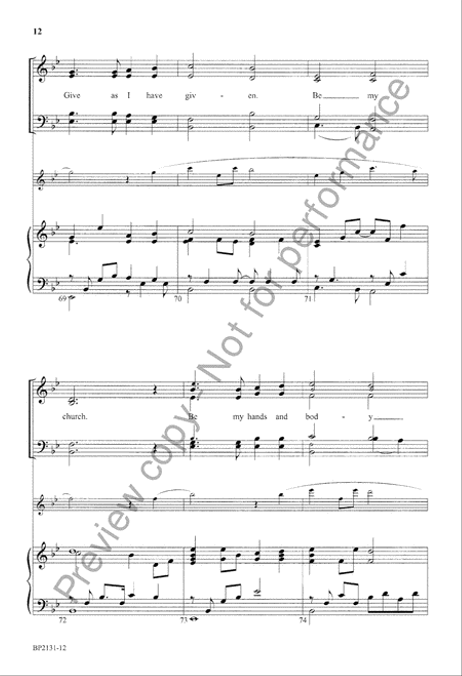 Be My Church 4-Part scores gallery preview page 13