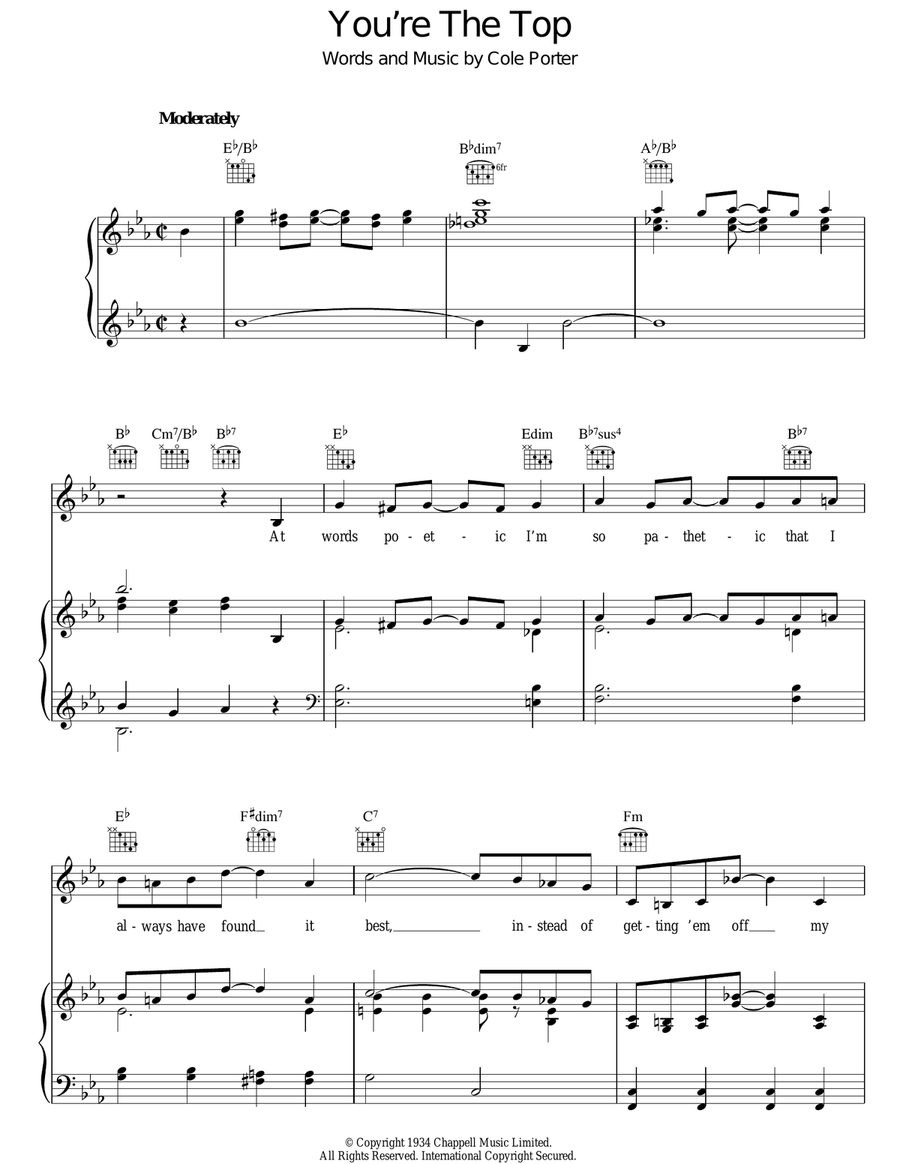You're The Top You're The Top Guitar scores gallery preview page 1