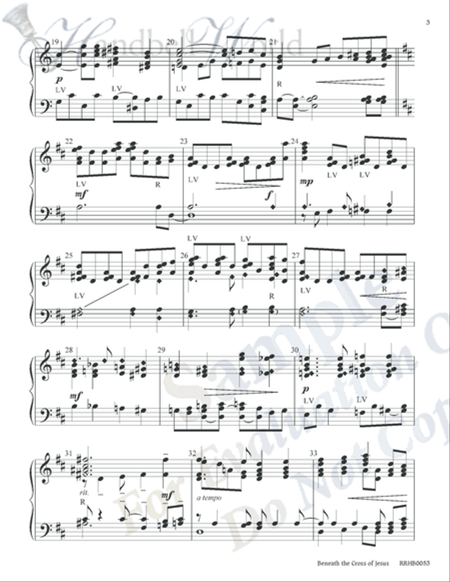 Beneath the Cross of Jesus 3-Octaves scores gallery preview page 4