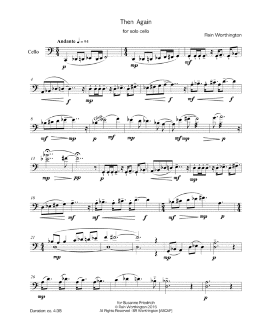 Then Again – for cello Then Again – for cello Cello Solo scores gallery preview page 2