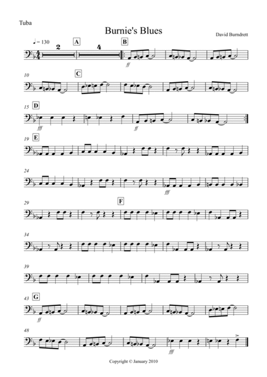 Burnie's Blues for Tuba and Piano image number null