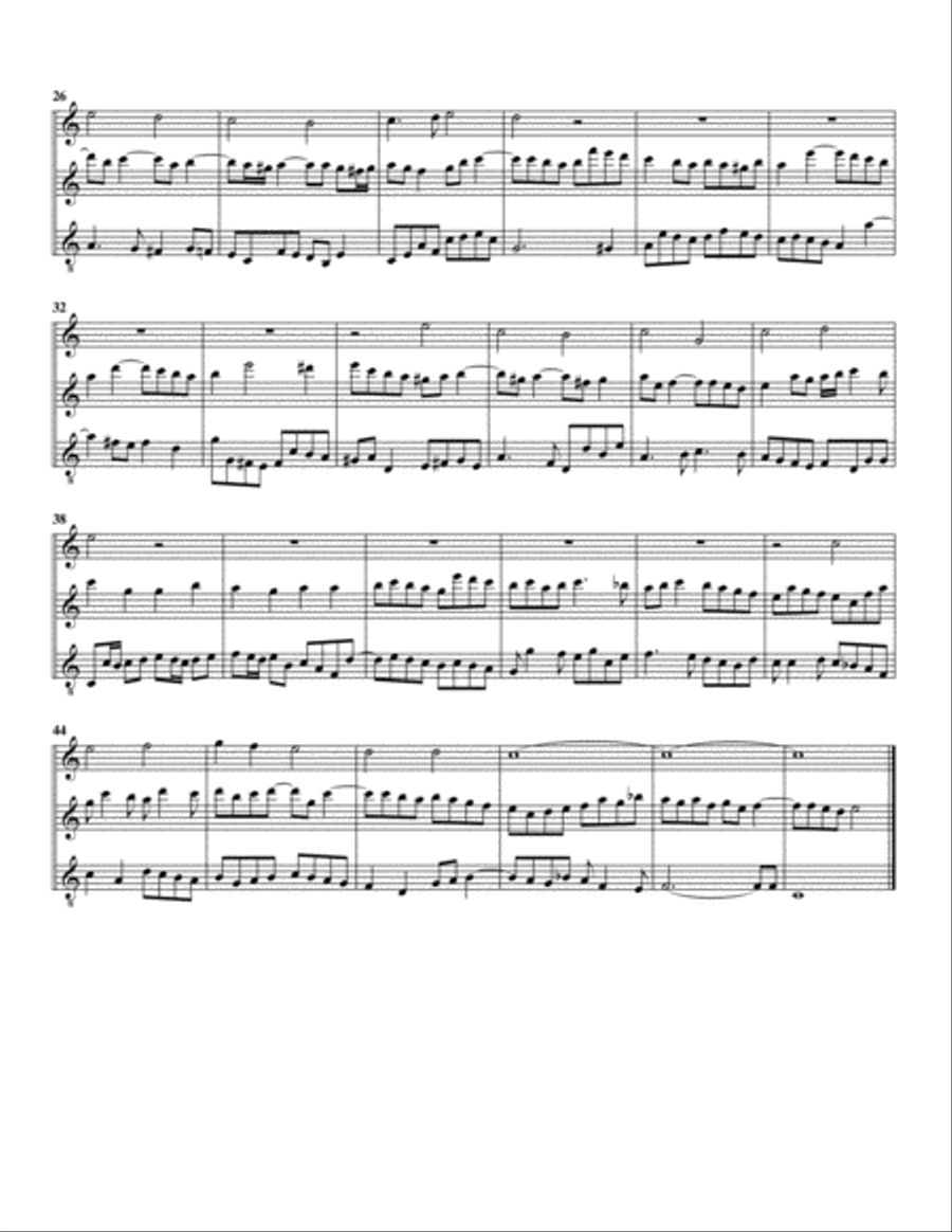 Nun freut euch, lieben Christen g'mein BWV 755 (Arrangement for 3 recorders) Recorder scores gallery preview page 2