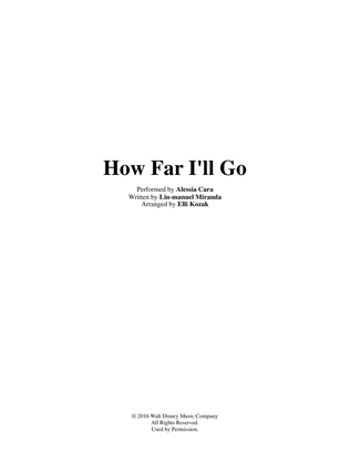 Book cover for How Far I'll Go