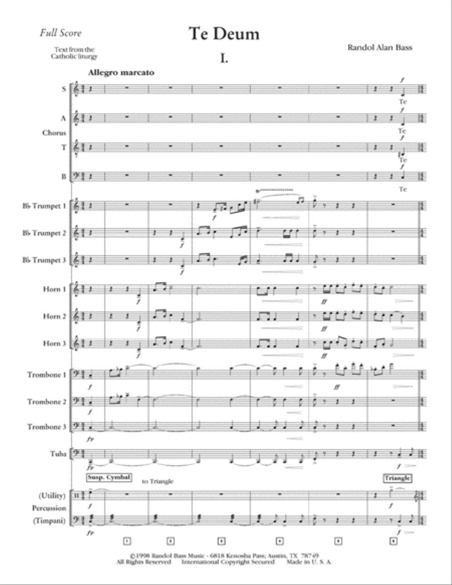 Te Deum (Score & Parts)