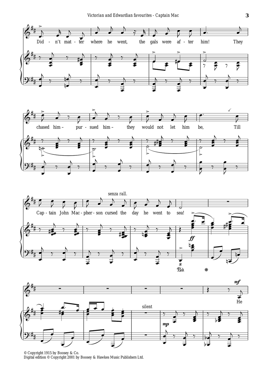 Captain Mac Captain Mac Piano, Vocal scores gallery preview page 3