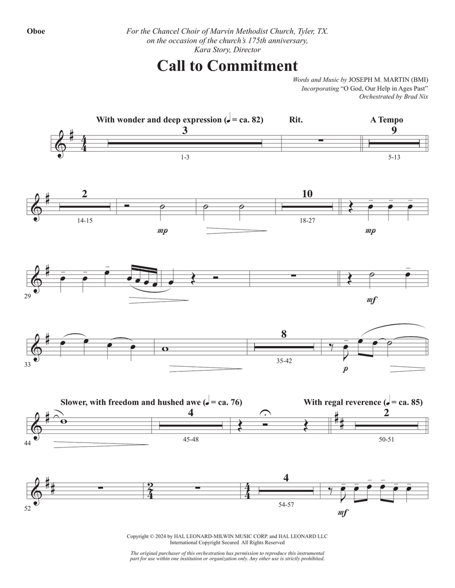 Call To Commitment - Oboe Choir scores gallery preview page 1