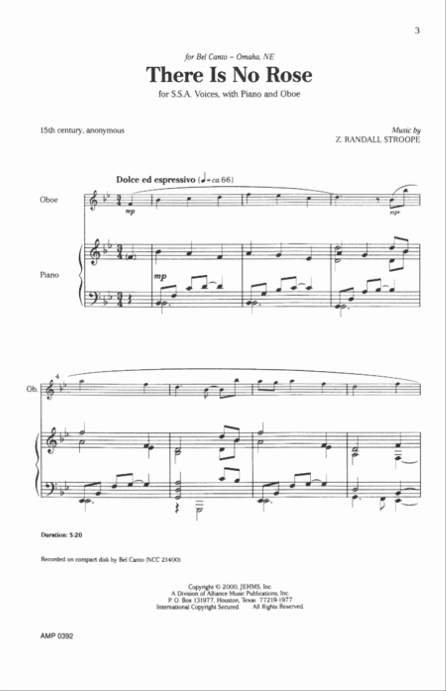 There Is No Rose SSA scores gallery preview page 7