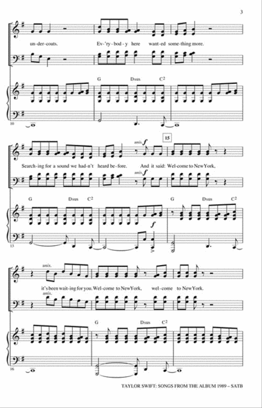 Taylor Swift: Songs from the Album 1989 Show Choir scores gallery preview page 3