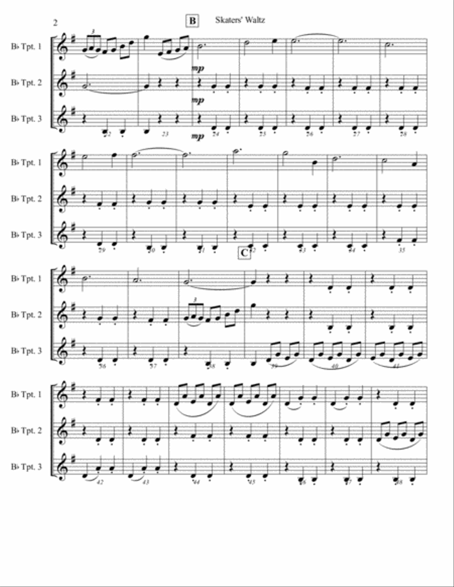 Skaters' Waltz Brass Ensemble scores gallery preview page 2