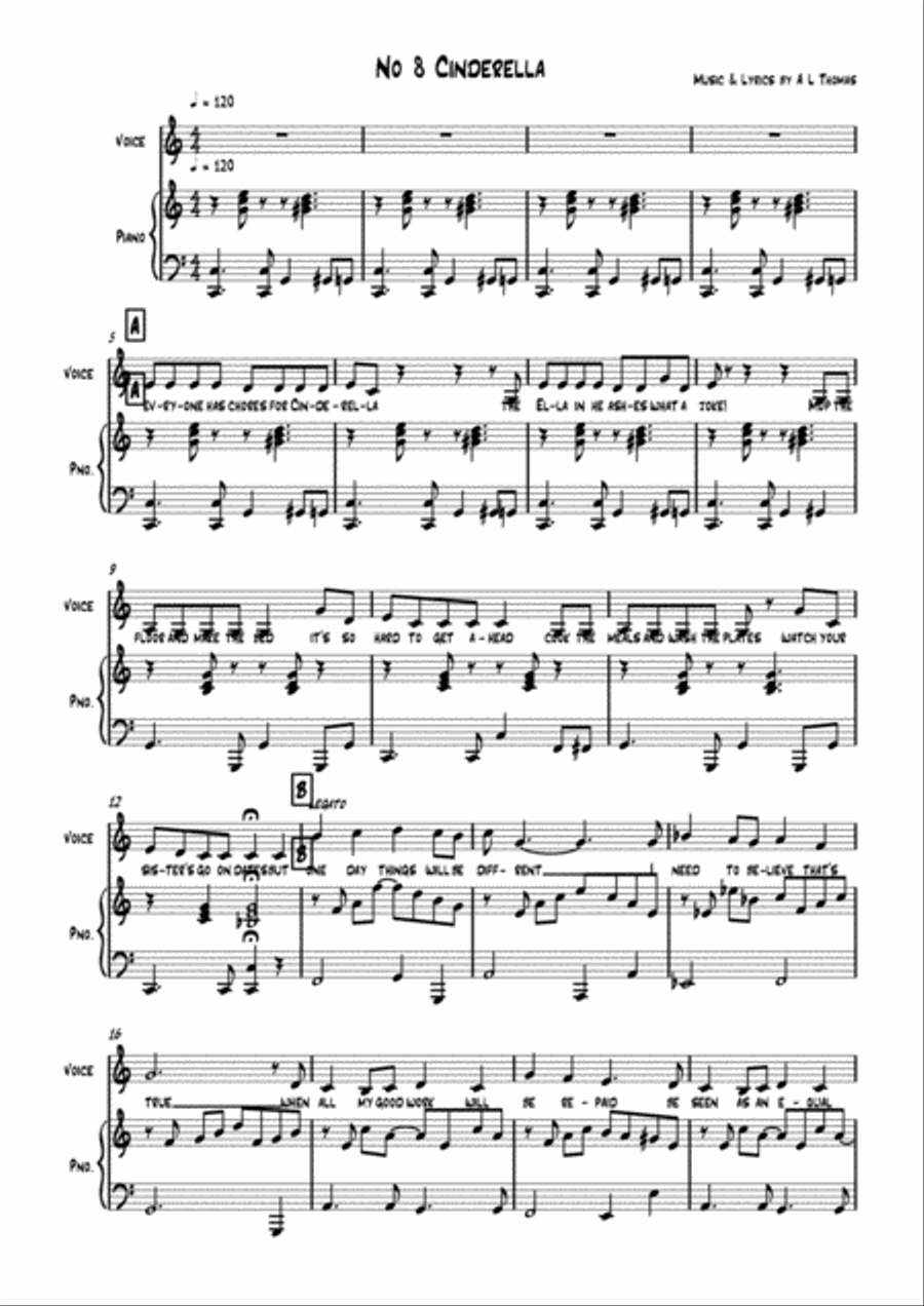 Cinderella Alto Voice scores gallery preview page 1