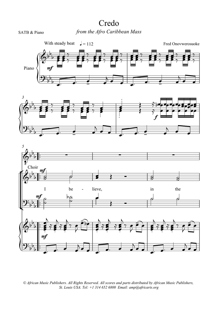 Credo (I Believe) 4-Part scores gallery preview page 1