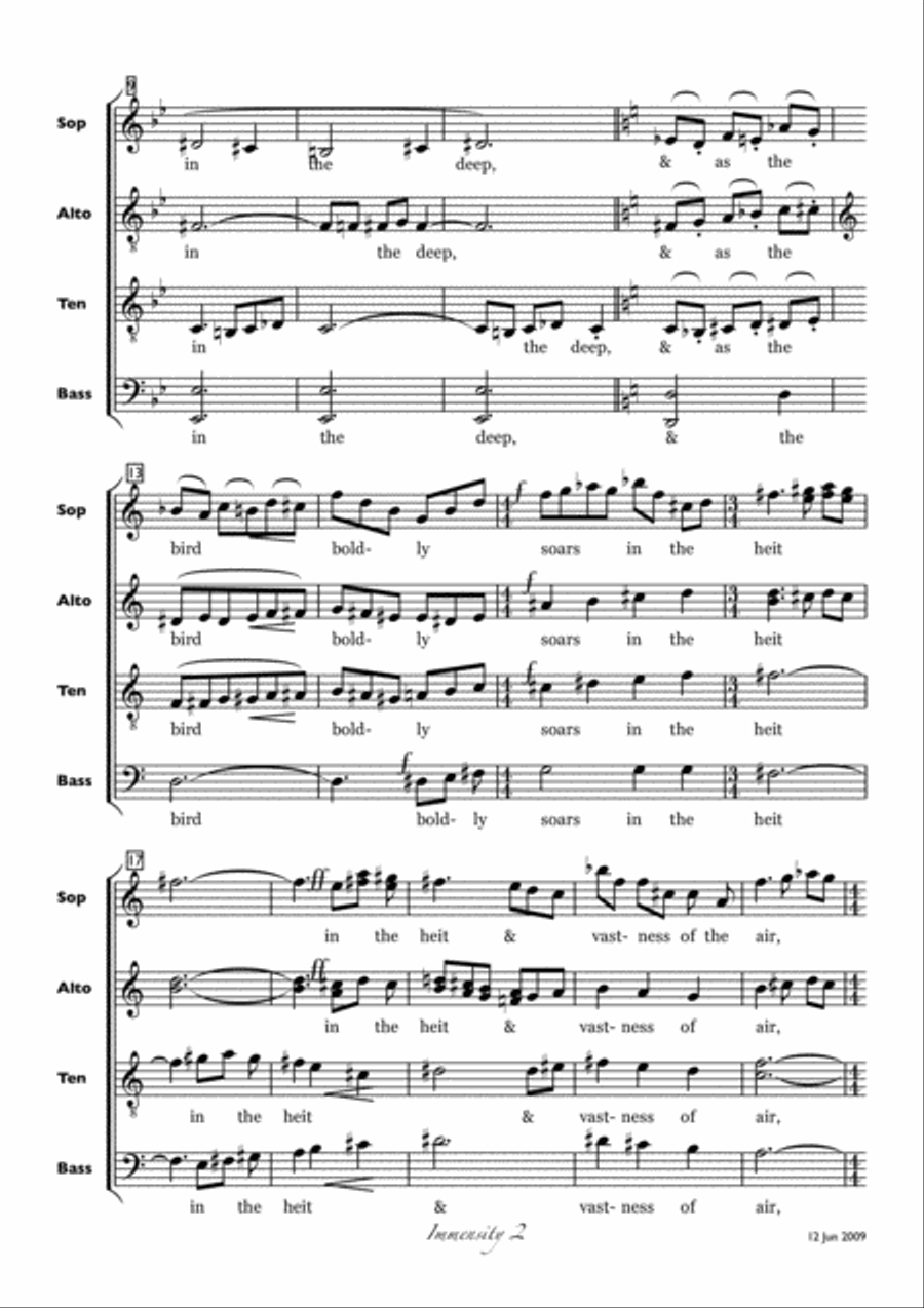 Three Beguine Motets - to words by mediaeval women mystics for acapella SSAATTBB Divisi scores gallery preview page 3
