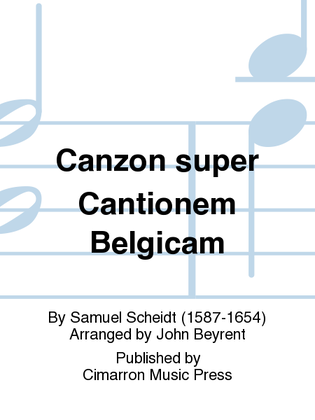 Book cover for Canzon super Cantionem Belgicam