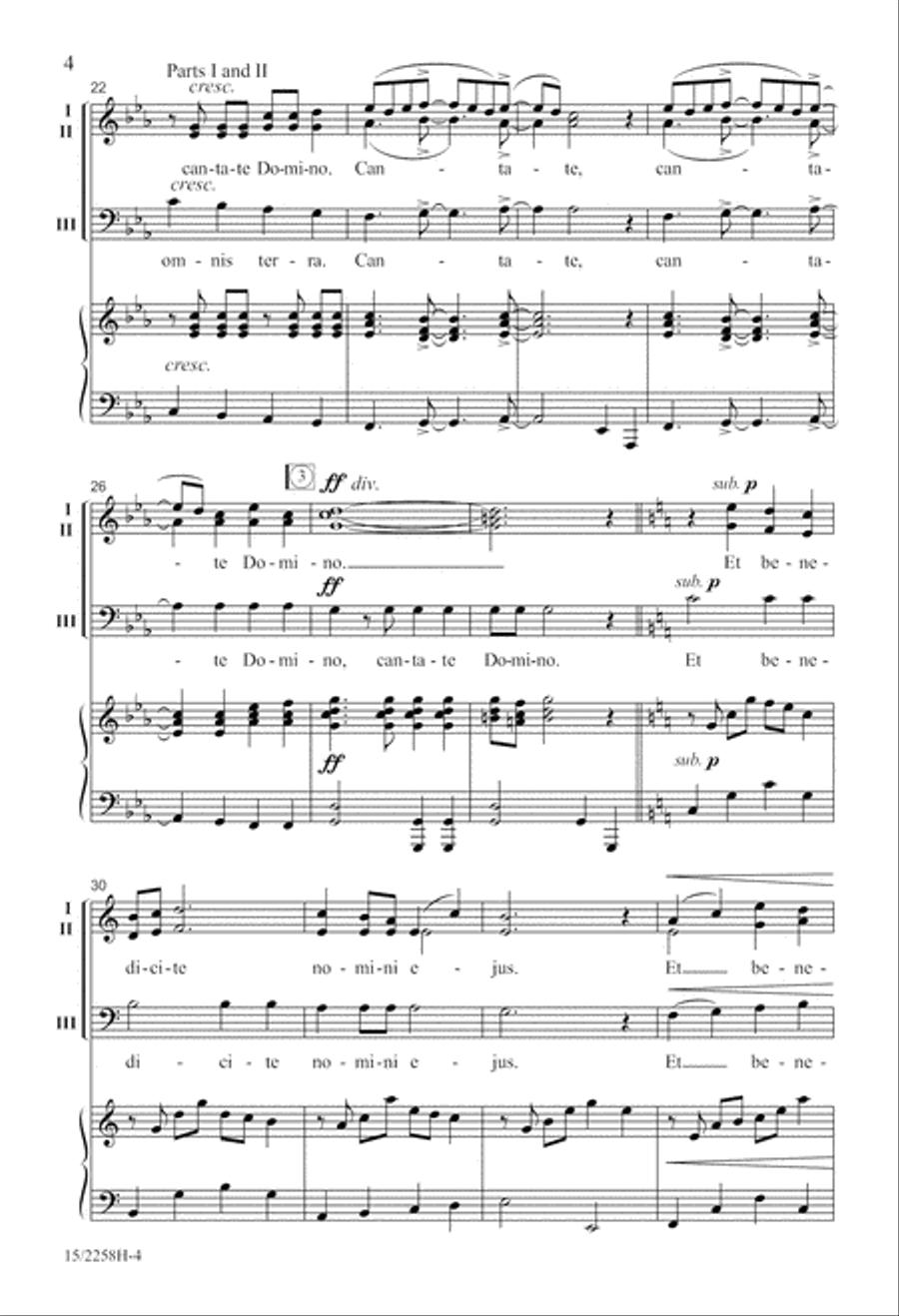 Cantate Domino Cantate Domino 3-Part scores gallery preview page 4