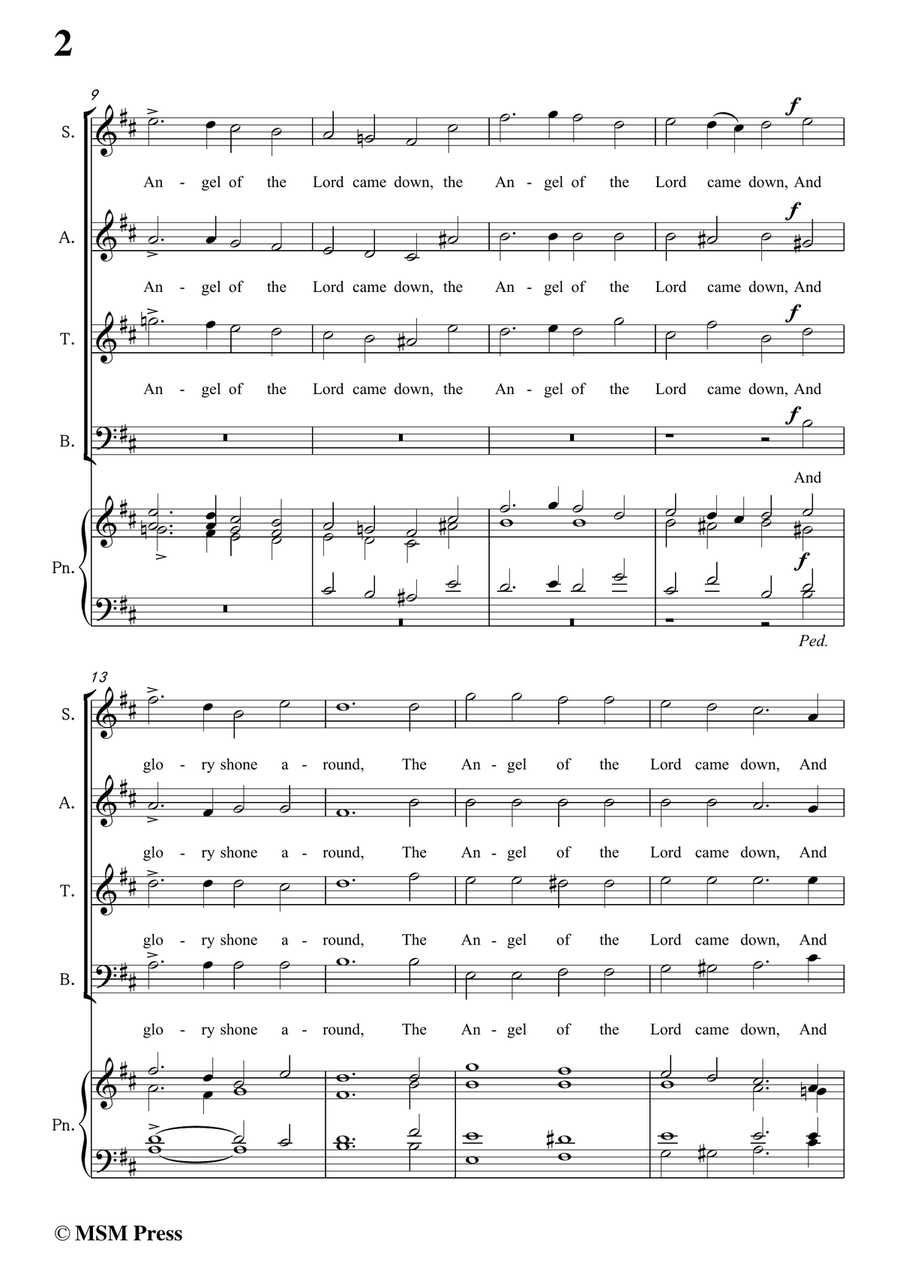 Hall-While Shepherds Watched Their Flocks by night,in D Major,For Quatre Chorales 4-Part scores gallery preview page 4