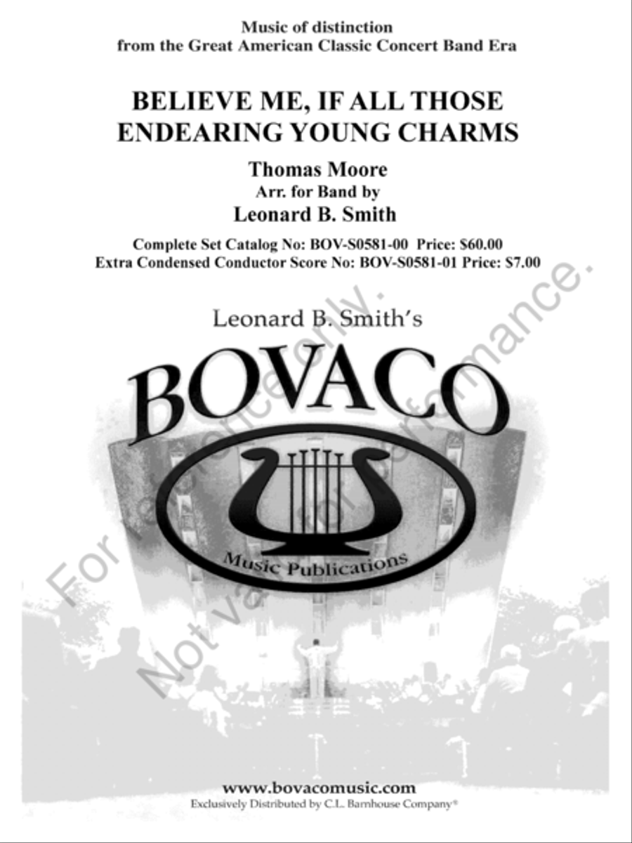 Believe Me, If All Those Endearing Young Charms Concert Band scores gallery preview page 2