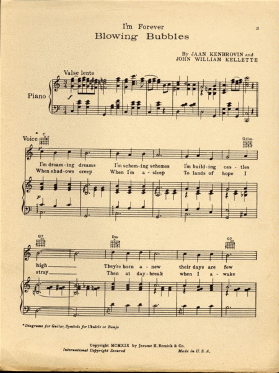 I'm Forever Blowing Bubbles Voice scores gallery preview page 2