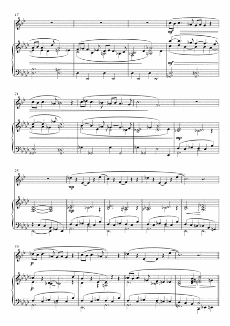 Self Isolation Blues for B flat Trumpet / Cornet / Flugelhorn and Piano by Simon Peberdy Cornet scores gallery preview page 3
