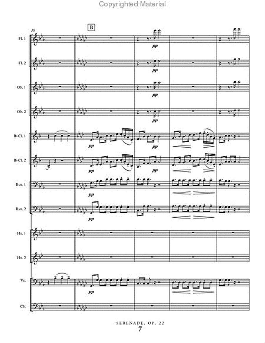Serenade, Op. 22 Serenade, Op. 22 Concert Band scores gallery preview page 8