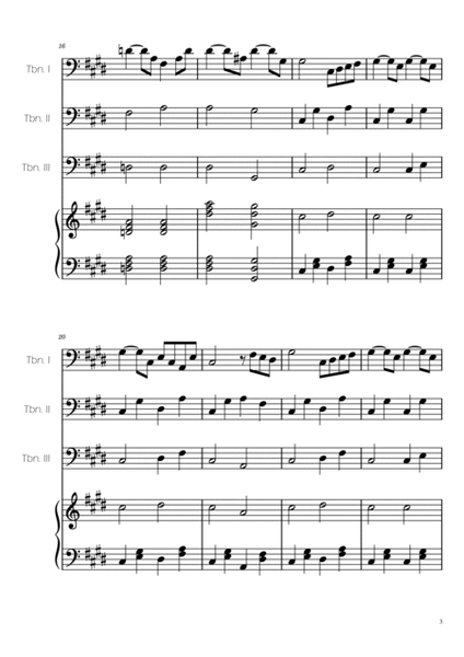 Swan Lake (theme) - Tchaikovsky - Trombone Trio w/ Piano Accompaniment image number null