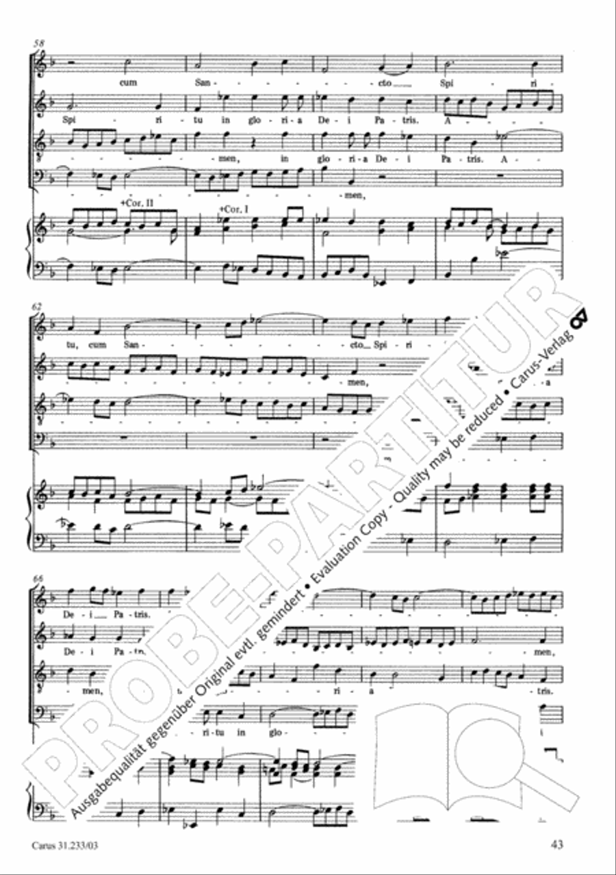 Mass in F major 4-Part scores gallery preview page 47