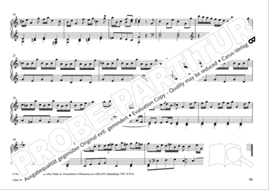 Pastoral music for organ, vol. 2: Germany, Bohemia, Austria, South Tyrol Organ Solo scores gallery preview page 100