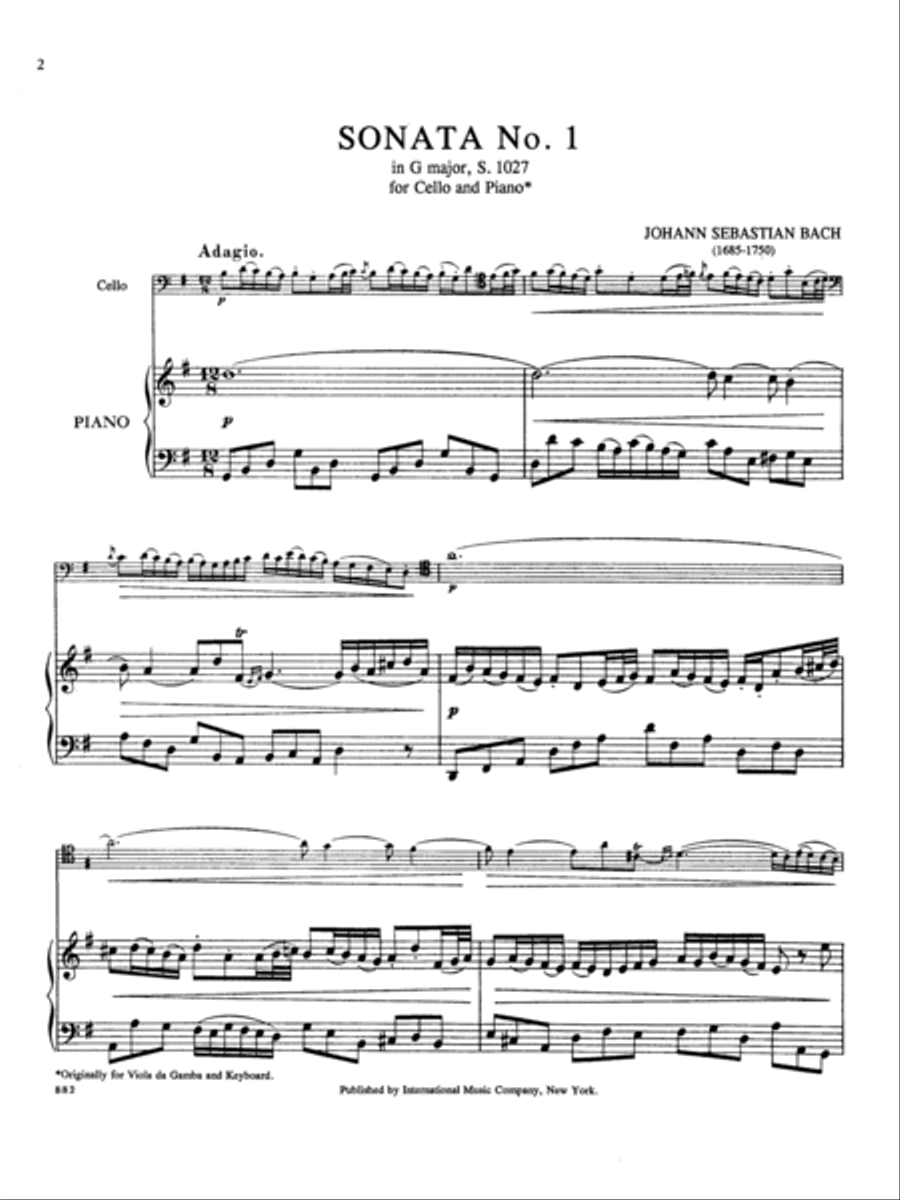 Three Viola Da Gamba Sonatas, S. 1027-1029 Viola scores gallery preview page 2