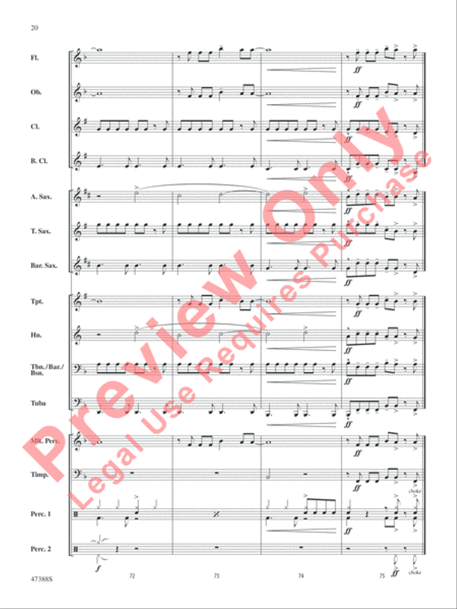 In My Blood Concert Band scores gallery preview page 21