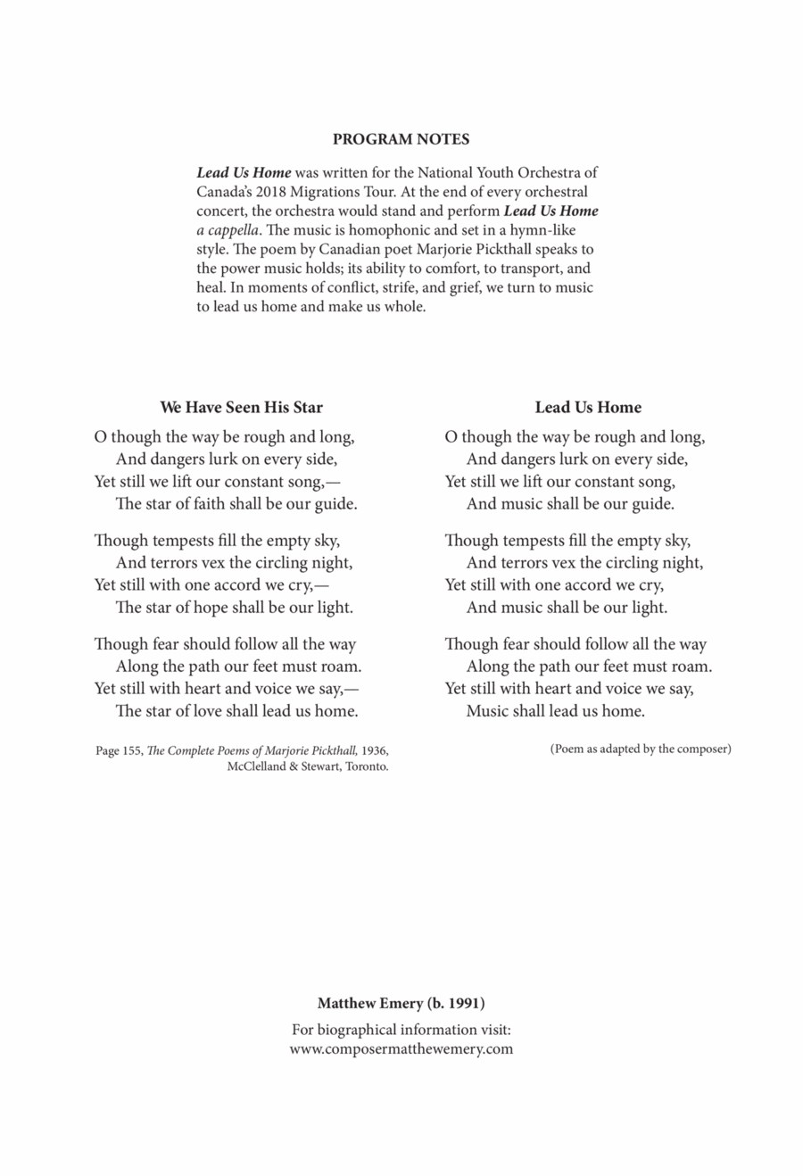 Lead Us Home 4-Part scores gallery preview page 1