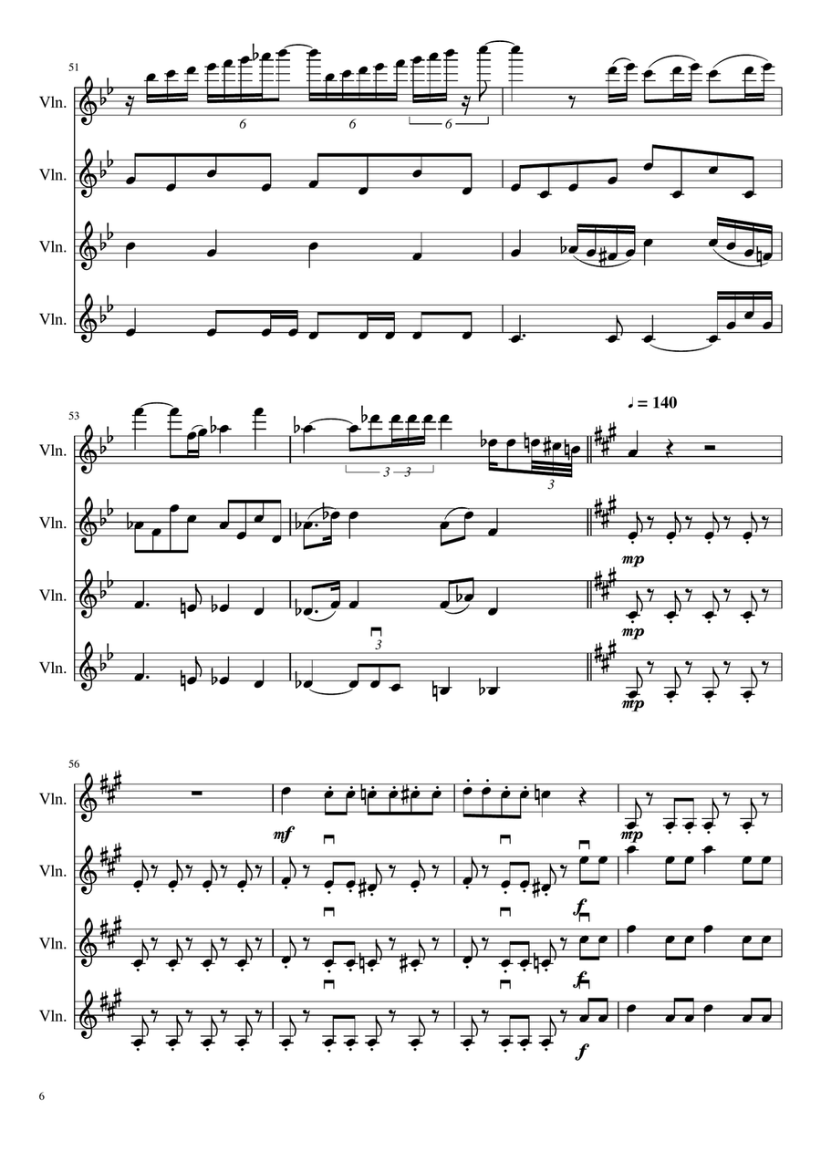 Bohemian Rhapsody Violin Solo scores gallery preview page 6