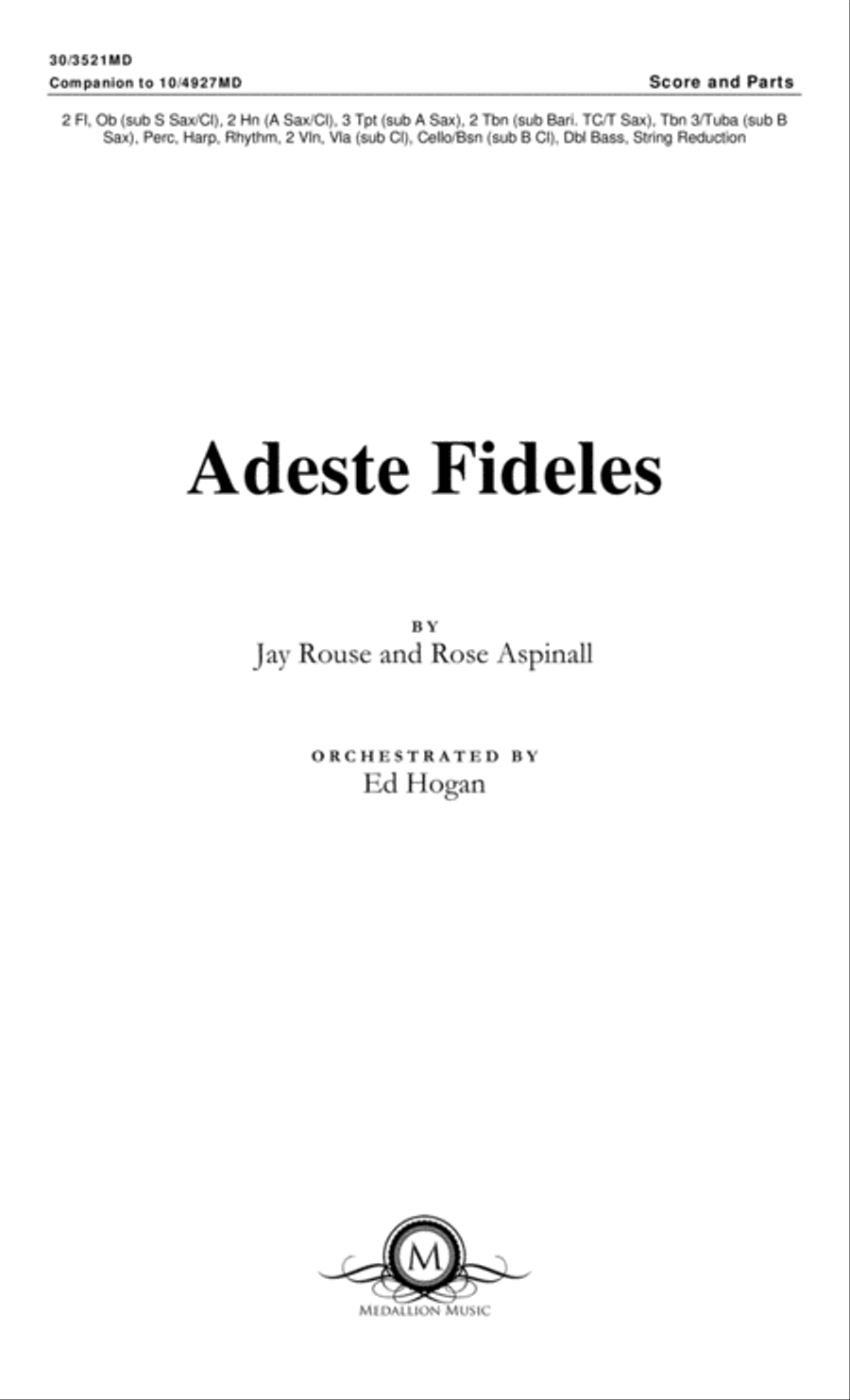Adeste Fideles - Orchestral Score and Parts Choir scores gallery preview page 2