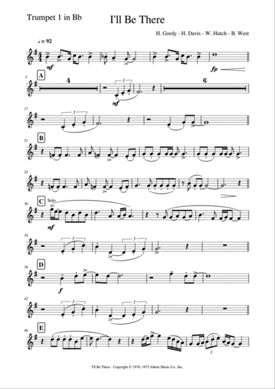 I'll Be There Brass Ensemble scores gallery preview page 6