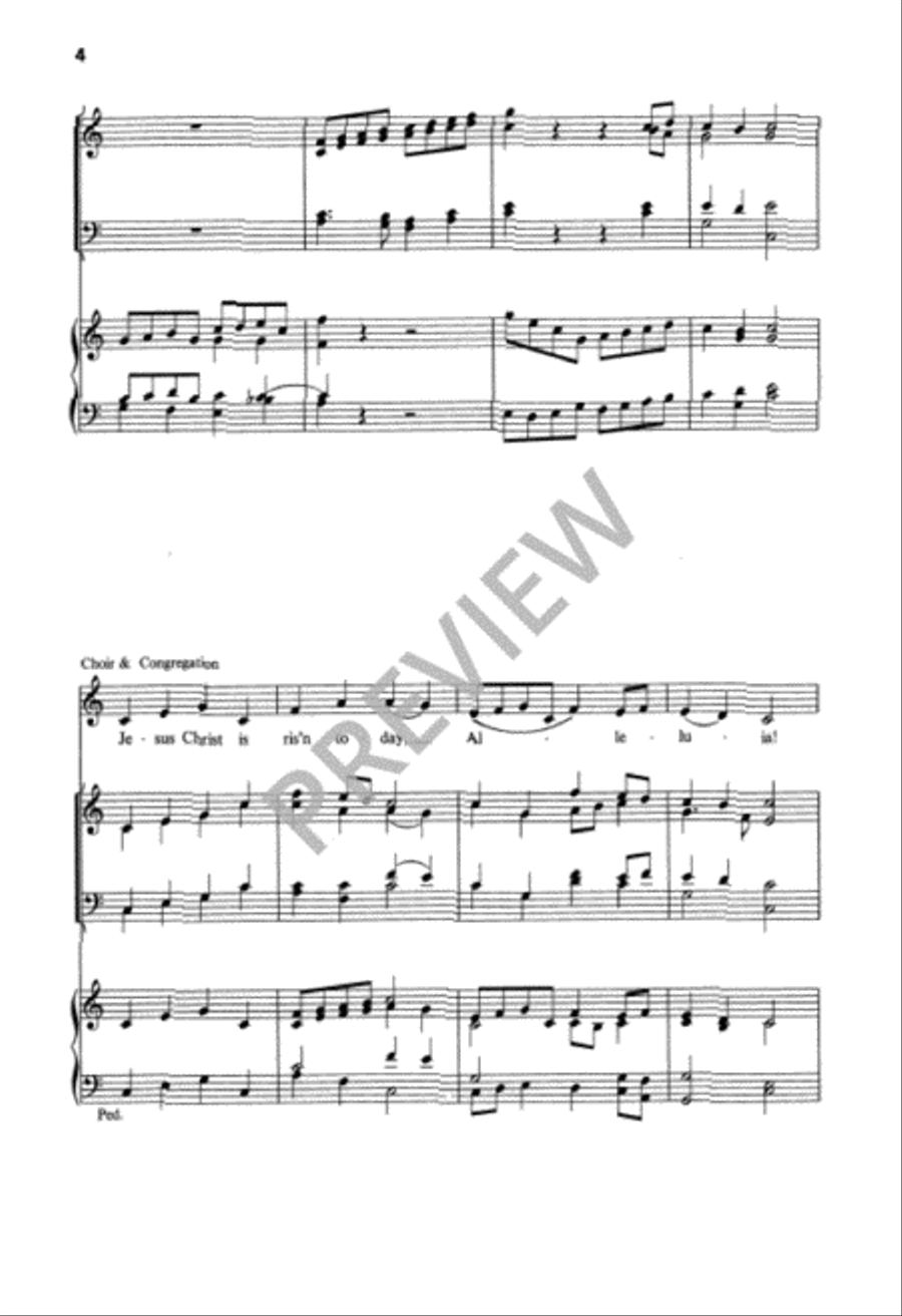 Jesus Christ Is Risen Today 4-Part scores gallery preview page 5