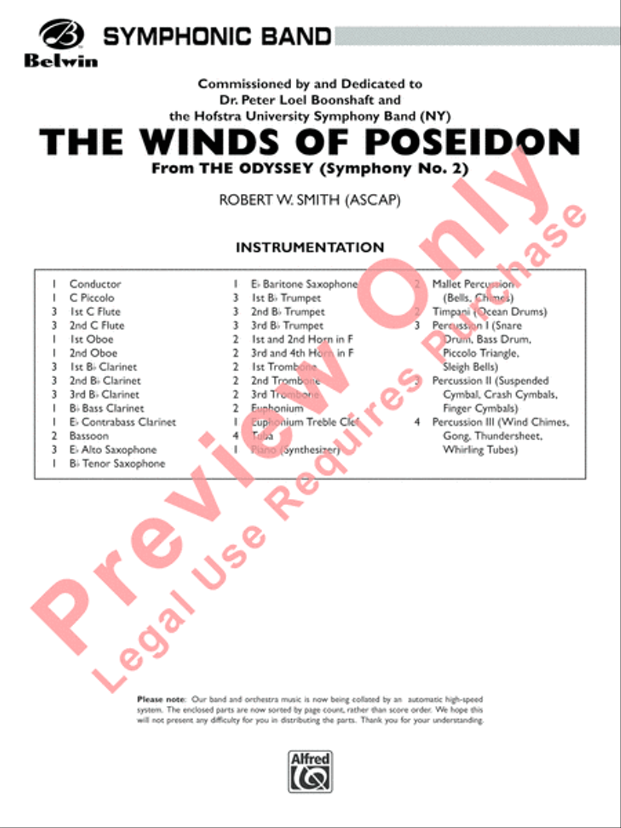 The Winds of Poseidon (from The Odyssey (Symphony No. 2)) Concert Band scores gallery preview page 2