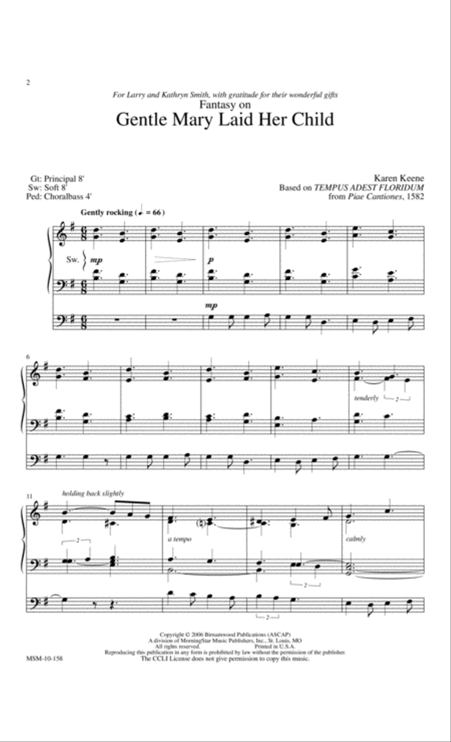 Fantasy on Tempus Adest Floridum Organ scores gallery preview page 2