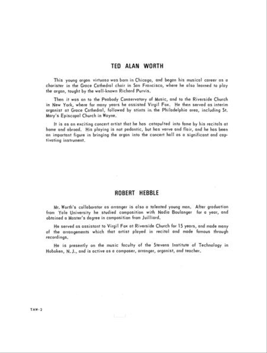 Ted Alan Worth in Concert Organ Solo scores gallery preview page 2