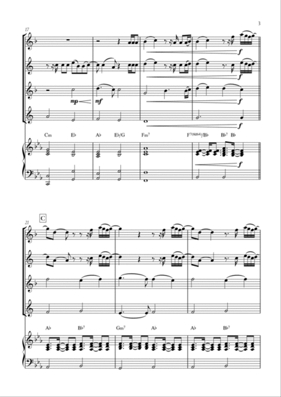 When We Were Young Tenor Saxophone scores gallery preview page 3
